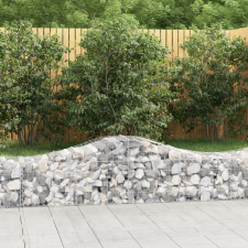  7 db íves horganyzott vas gabion kosár 200x50x40/60 cm kerti tárolás