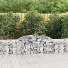  7 db íves horganyzott vas gabion kosár 300x30x60/80 cm kerti tárolás