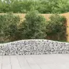  7 db íves horganyzott vas gabion kosár 400x30x40/60 cm