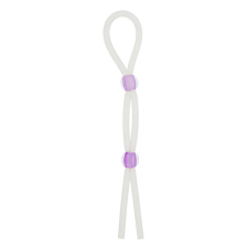 7 inch Silicon Cock Ring With 2 Beads Lavender péniszgyűrű