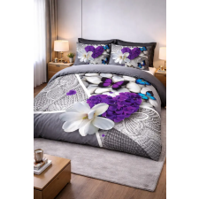 7 részes modern lila virágmintás ágyneműhuzat-elegáns design lakástextília