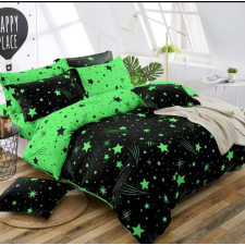  7 részes Zöld/ Fekete csillagos Ágyneműhuzat-Gombos kivitel lakástextília