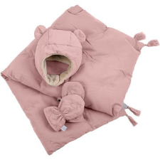 7AM Enfant készlet AIRY PINK (6-12 hó.) - sapka, kesztyű, takaró lakástextília