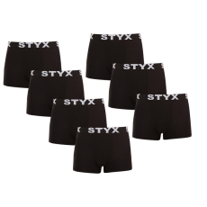  7PACK Férfi boxeralsó Styx sportos gumipánt fekete (7G960) XL