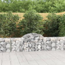  8 db íves horganyzott vas gabion kosár 200x30x60/80 cm kerti tárolás