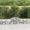  8 db íves horganyzott vas gabion kosár 200x50x40/60 cm