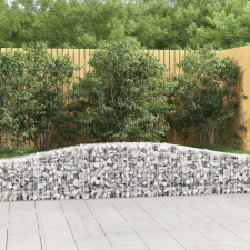  8 db íves horganyzott vas gabion kosár 400x30x40/60 cm kerti tárolás