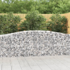  8 db íves horganyzott vas gabion kosár 400x50x80/100 cm