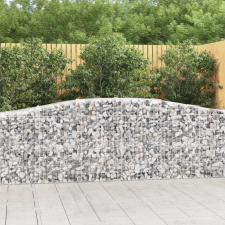  8 db íves horganyzott vas gabion kosár 400x50x80/100 cm kerti tárolás