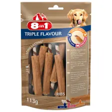  8 in 1 Triple Flavour Ribs rágócsont 113g jutalomfalat kutyáknak
