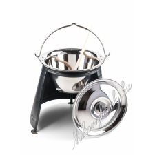  8 literes rozsdamentes bogrács(0.6mm)+29cm-es lángőr szett(5részes) konyhai eszköz