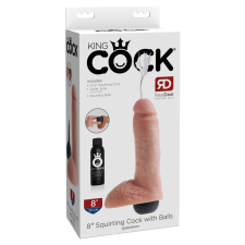 8" Squirting Cock with Balls Light műpénisz, dildó
