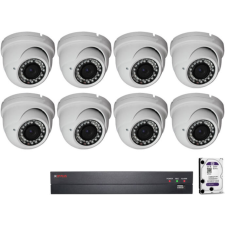 8 vari. dome kamerás HDCVI CP PLUS rendszer megfigyelő kamera