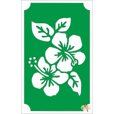  8x5 cm-es Csillámtetoválás sablon - Trópusi virágok 72 csillámtetoválás