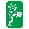  8x5 cm-es Csillámtetoválás sablon - Zsiráf virággal 103
