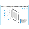 90*120-as alumínium keretes szúnyogháló szett (7*17-es)