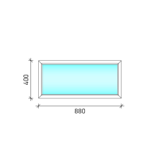  90×40 Fix felülvilágító műanyag ablak nyílászáró