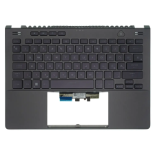  90NR09U2-R31HU1 gyári új fekete magyar RGB háttérvilágításos laptop billentyűzet + felső fedél laptop alkatrész
