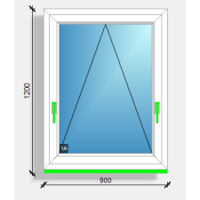  90x120 bukó ablak Rehau Eurodesign 70 nyílászáró