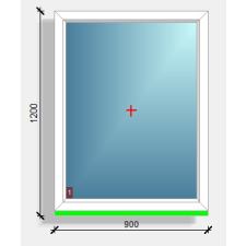  90x120 fix ablak Rehau Eurodesign 70 nyílászáró