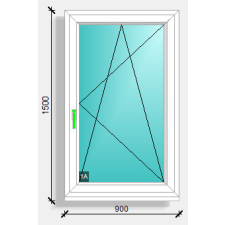  90x150 nyíló-bukó ablak Rehau synego 80 nyílászáró