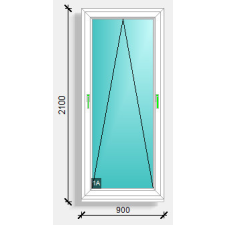  90x210 bukó ablak Rehau synego 80 nyílászáró