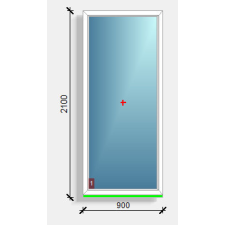  90x210 fix ablak Deceuninck Vision 76 nyílászáró