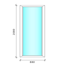  90x210 Fix műanyag ablak nyílászáró