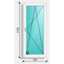  90x210 nyíló-bukó erkély ajtó Rehau synego 80 nyílászáró
