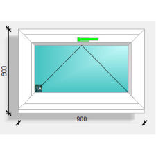  90x60 bukó ablak Deceuninck Elegant 76 nyílászáró