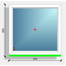  90x90 fix ablak Rehau Eurodesign 70 nyílászáró