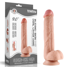 9.0'' Sliding Skin Dual Layer Dong Flesh műpénisz, dildó