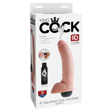 9" Squirting Cock with Balls Light műpénisz, dildó