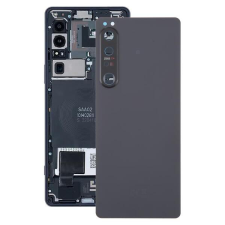 A5045830A Gyári akkufedél hátlap - burkolati elem Sony Xperia 1 IV, fekete mobiltelefon, tablet alkatrész