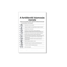  A fertőtlenítő kézmosás menete - műanyag, 160*240mm információs tábla, állvány