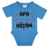 A-K Rövid ujjú baba body "Apa az én igazi hősöm" felirattal