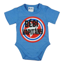 A-K Rövid ujjú baba body "Bébi kapitány" felirattal kombidressz, body