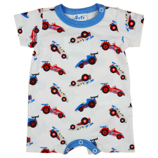 A-K Rövid ujjú baba napozó autós mintával kombidressz, body