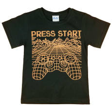 A-K Rövid ujjú fiú póló játékkonzolos mintával