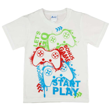 A-K Rövid ujjú fiú póló játékkonzolos mintával gyerek póló