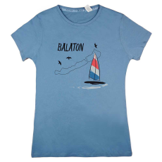 A-K Rövid ujjú női póló Balatonos mintával
