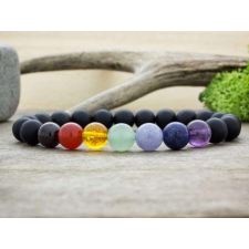  A matt ónix szilárdsága csakra ásvány karkötő karkötő