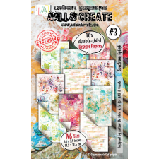 AALL &amp; Create Design Paper Kreatív karton Spectrum Splash A6 10 lap decoupage papír