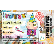 AALL &amp; Create Szilikonbélyegző A7 - Boy Birthday - Stamp Set (1 db) bélyegző