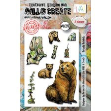 AALL & Create Szilikonbélyegző A7 - Grizzly Heights - Stamp Set (1 db) bélyegző