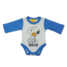Ab R Hosszú ujjú pamut body - Fehér-Kék - Snoopy (68) kombidressz, body