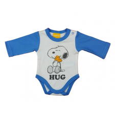 Ab R Hosszú ujjú pamut body - Fehér-Kék - Snoopy (80) kombidressz, body