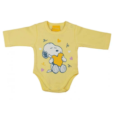 Ab R Hosszú ujjú pamut body - Sárga - Snoopy (74) kombidressz, body