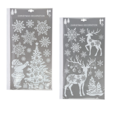  Ablak matrica fehér glitteres 24x46cm dekorációs kellék