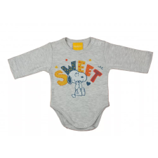 ABR Hosszú ujjú pamut body - Szürke - Snoopy (80) kombidressz, body